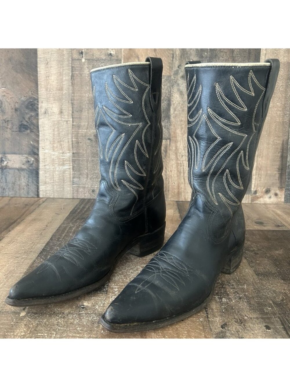 Texas Boot Co Vintage Stovepipe Western Cowboy Boots Mens 10 D